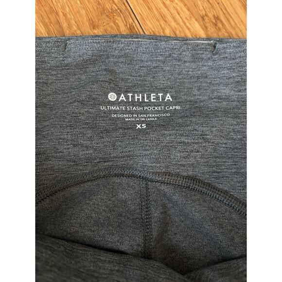 Athleta Ultimate Stash Pocket Capri Grey Heather NWOT Size XS Yoga Pilates Barre - Picture 7 of 11